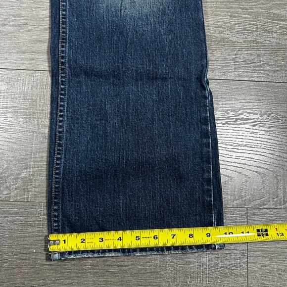 American Eagle Outfitters Men Jeans Low Rise Boot 34x32 Dark Wash Denim - Picture 2 of 11